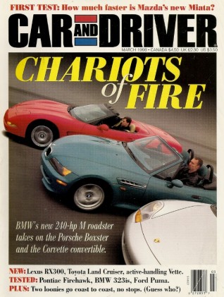 CAR & DRIVER 1998 MAR - FIREHAWK,911 GT1,53 ELIMINATOR